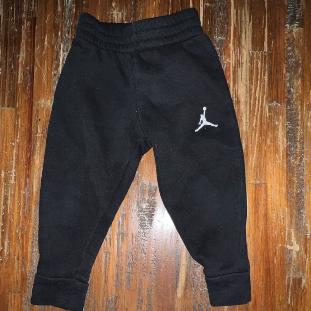 Jordan Black Fleece Sweatpants Unisex Baby & Toddler 1-2 Yrs Elastic Waist D10